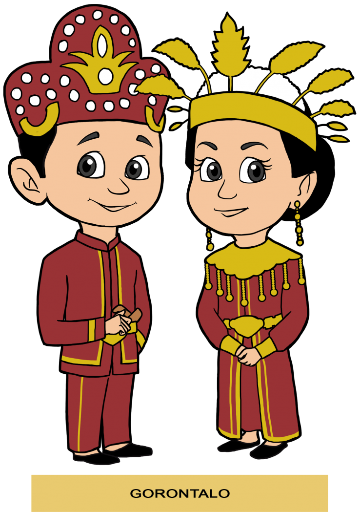 Pakaian Tradisional Melayu Kartun Pakaian Adat Gorontalo Kartun  My